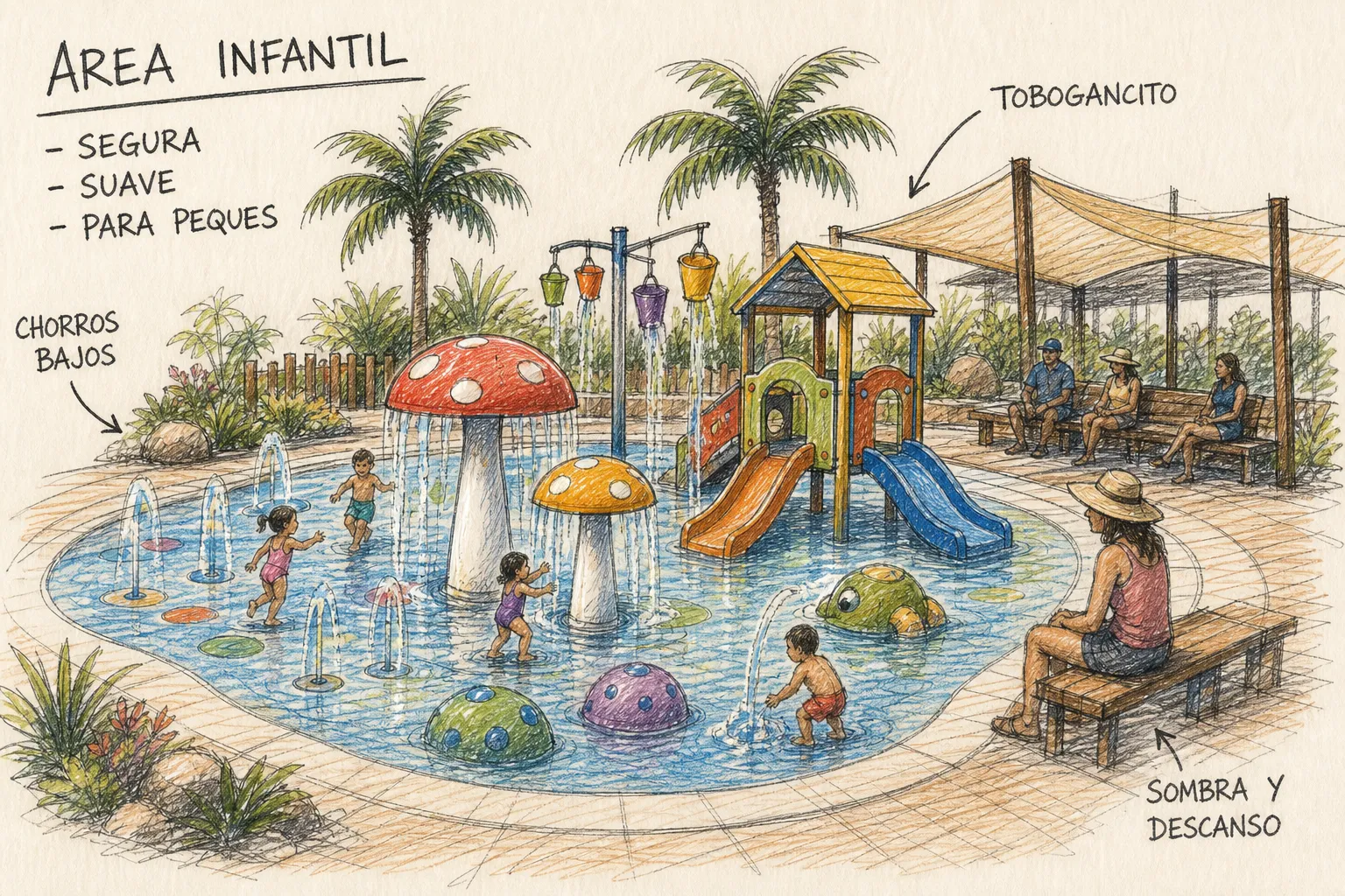 Bosquejo de área infantil